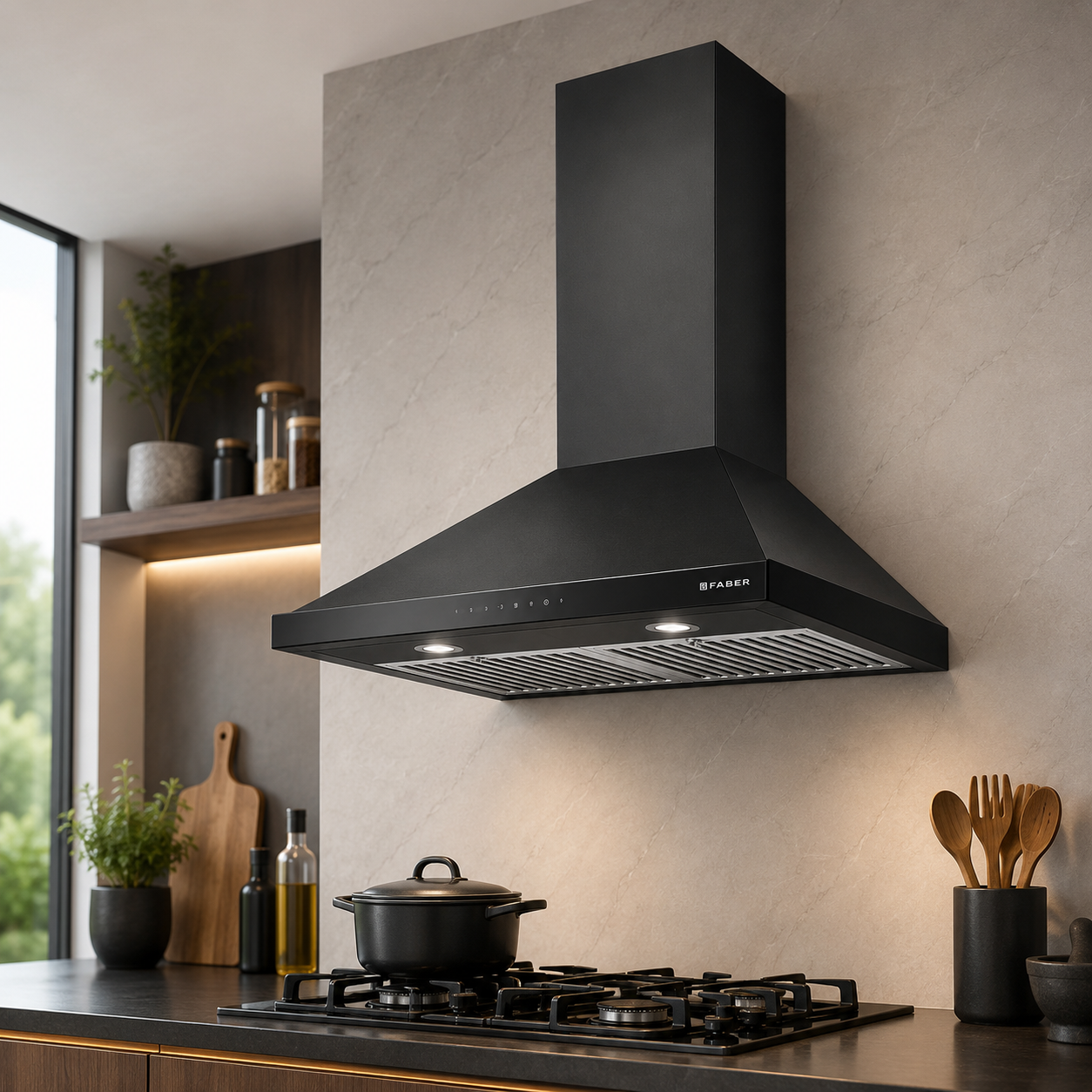 Faber Hood Topaz 3D T2S2 60 Kitchen Chimney